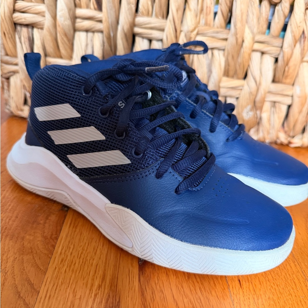 Adidas Kids Navy and White Sneakers